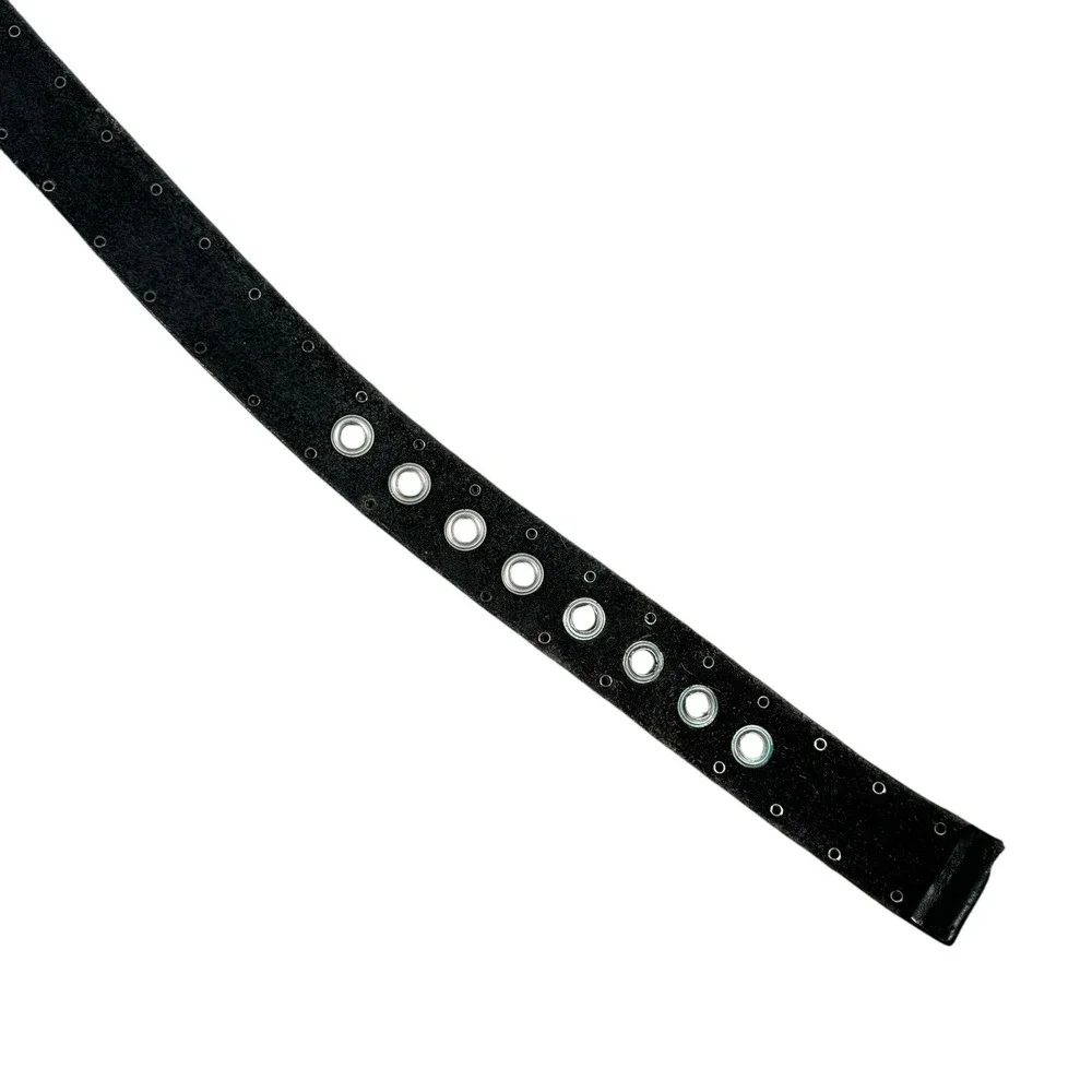 Vintage ED HARDY Embroidered Black Canvas Belt - Measures 49.5